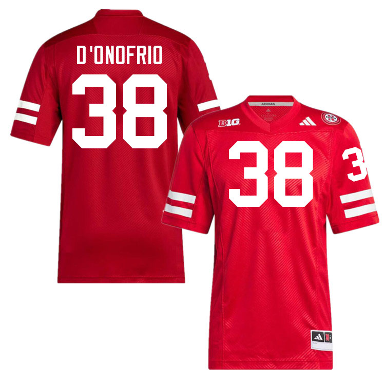 Nebraska Cornhuskers #38 Thomas D'Onofrio College Football Jerseys Stitched-Scarlet
